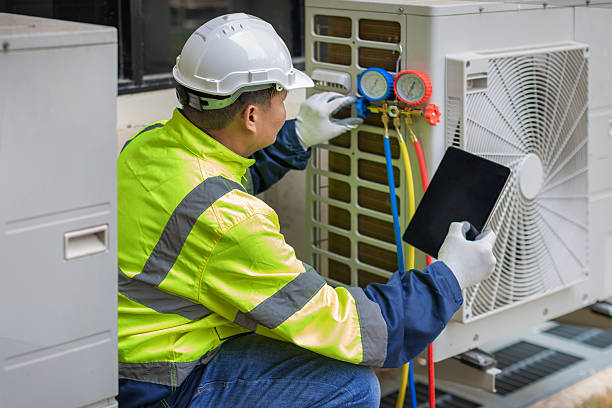 Professional Hvac Installation technician working in Hurdle Mills, NC